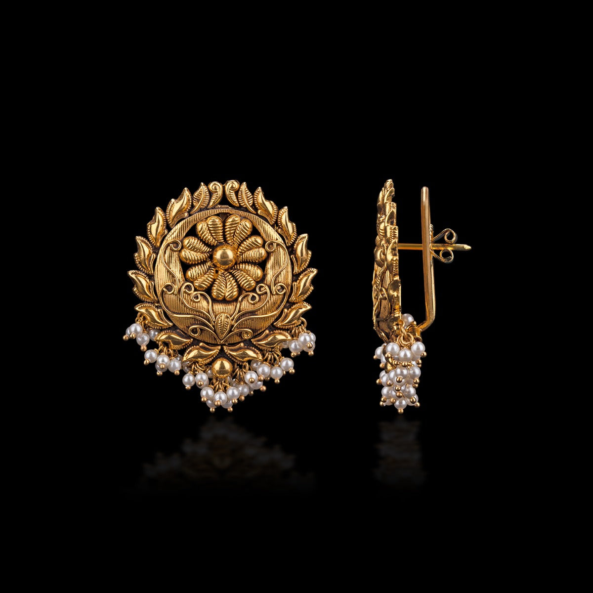 Pinned Poised Gold Earrings