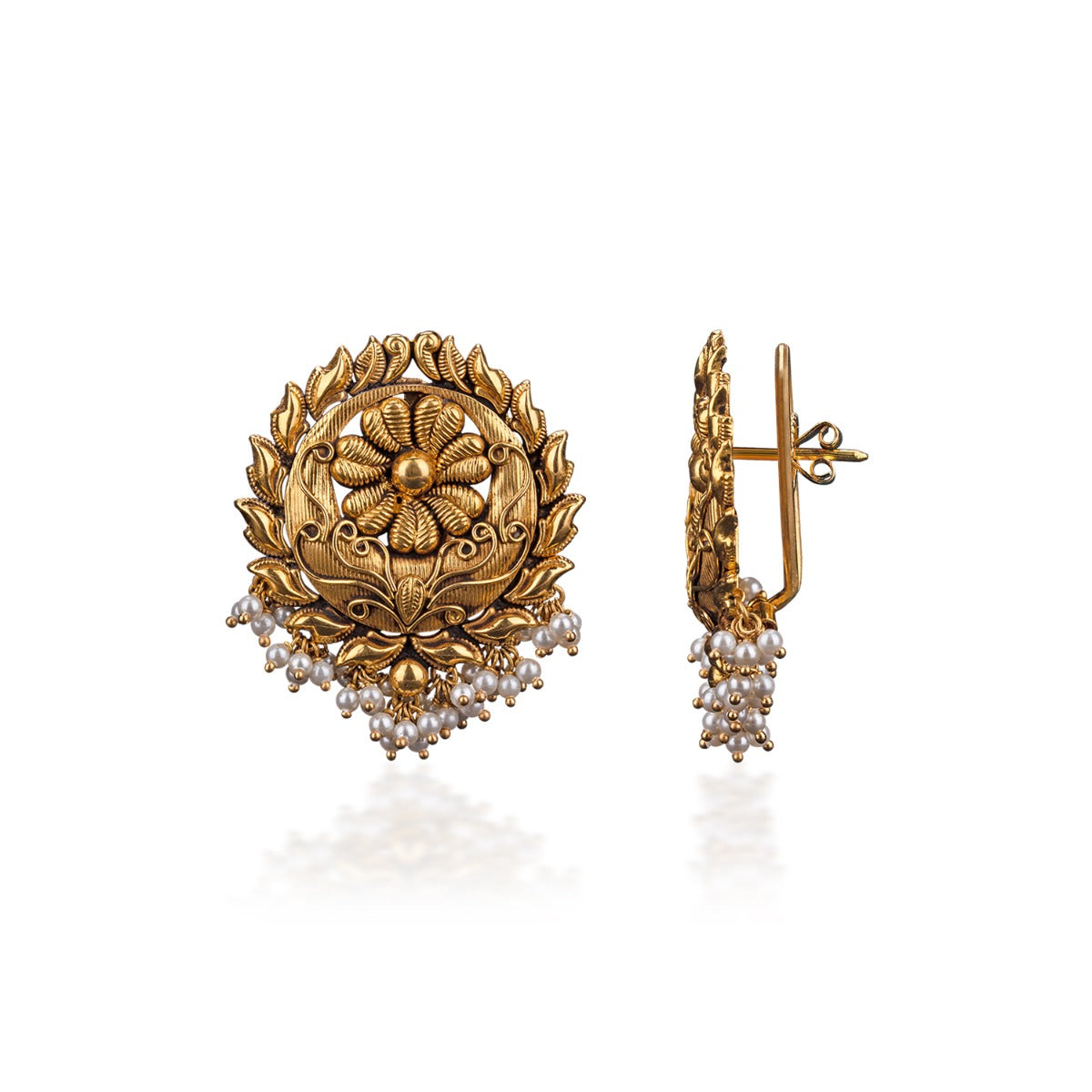 Pinned Poised Gold Earrings