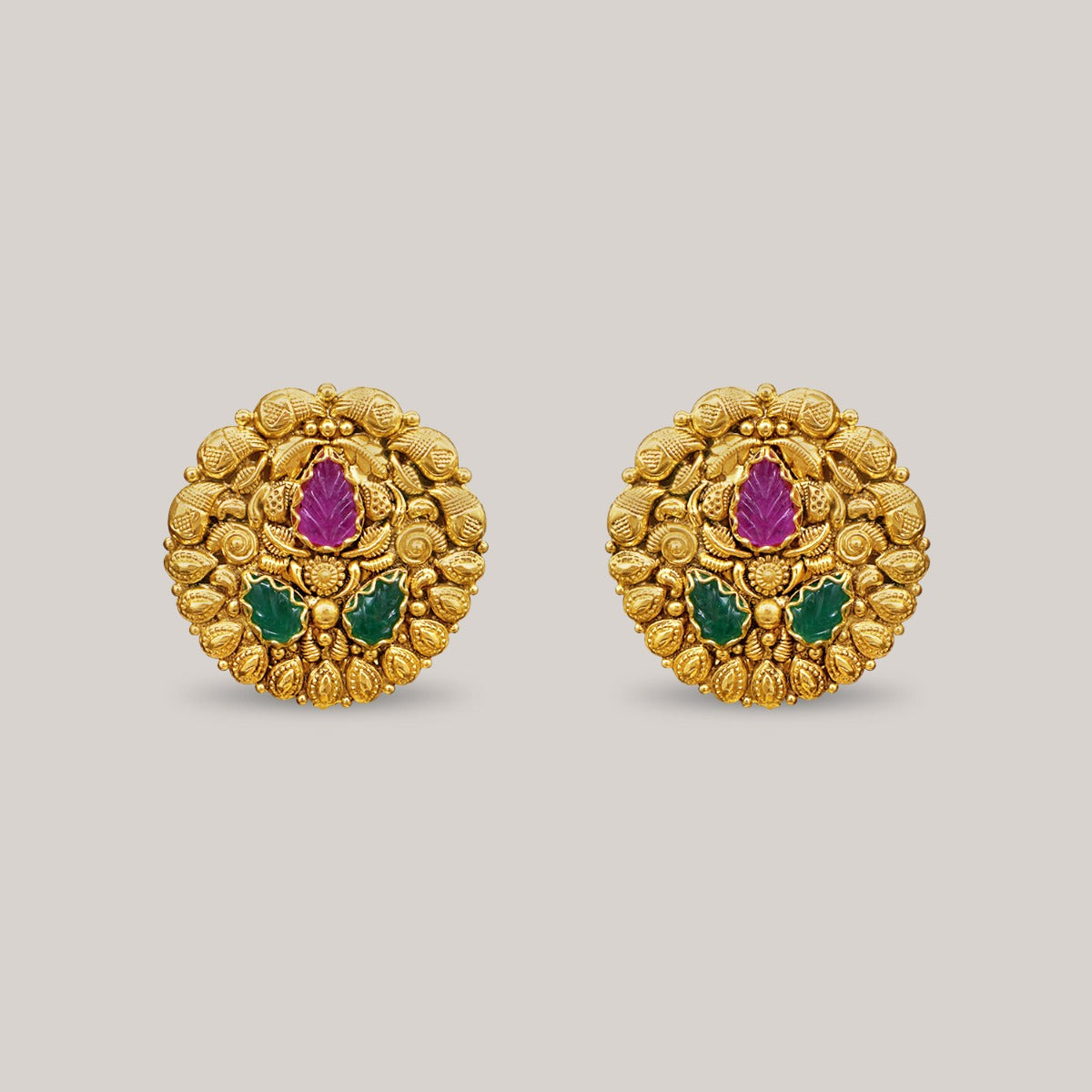 Anika Gemstone Gold Earrings