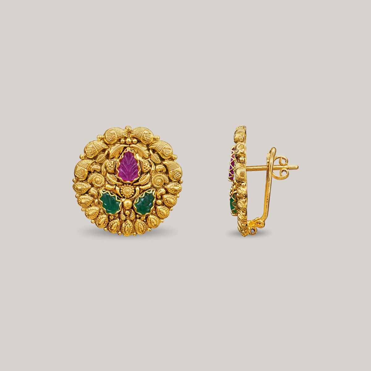 Anika Gemstone Gold Earrings