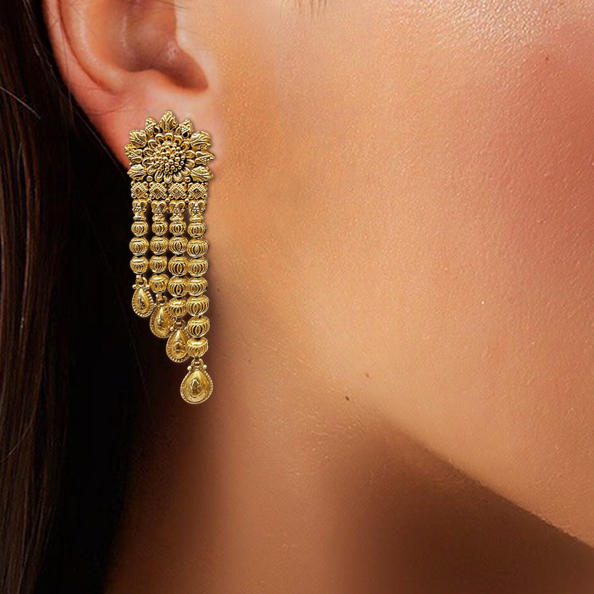 Aster Bloom Gold Earrings