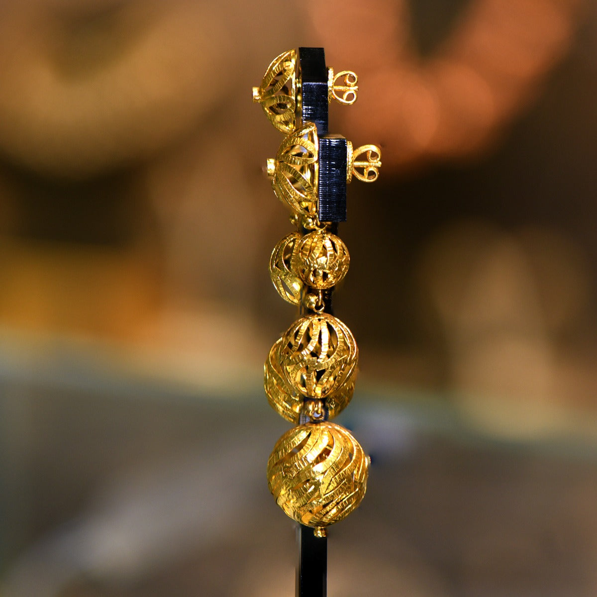 Tiny Blobs Gold Earrings