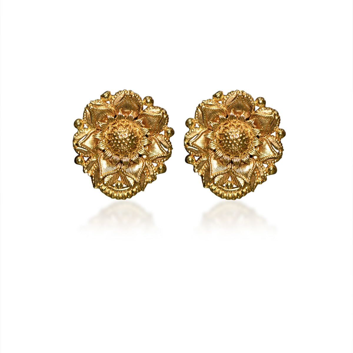 Bent Bounded Gold Earrings