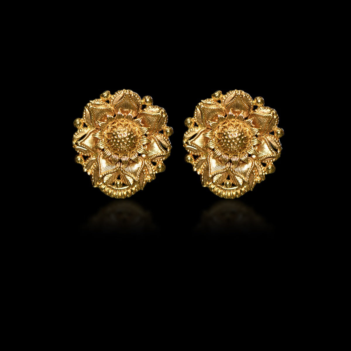 Bent Bounded Gold Earrings