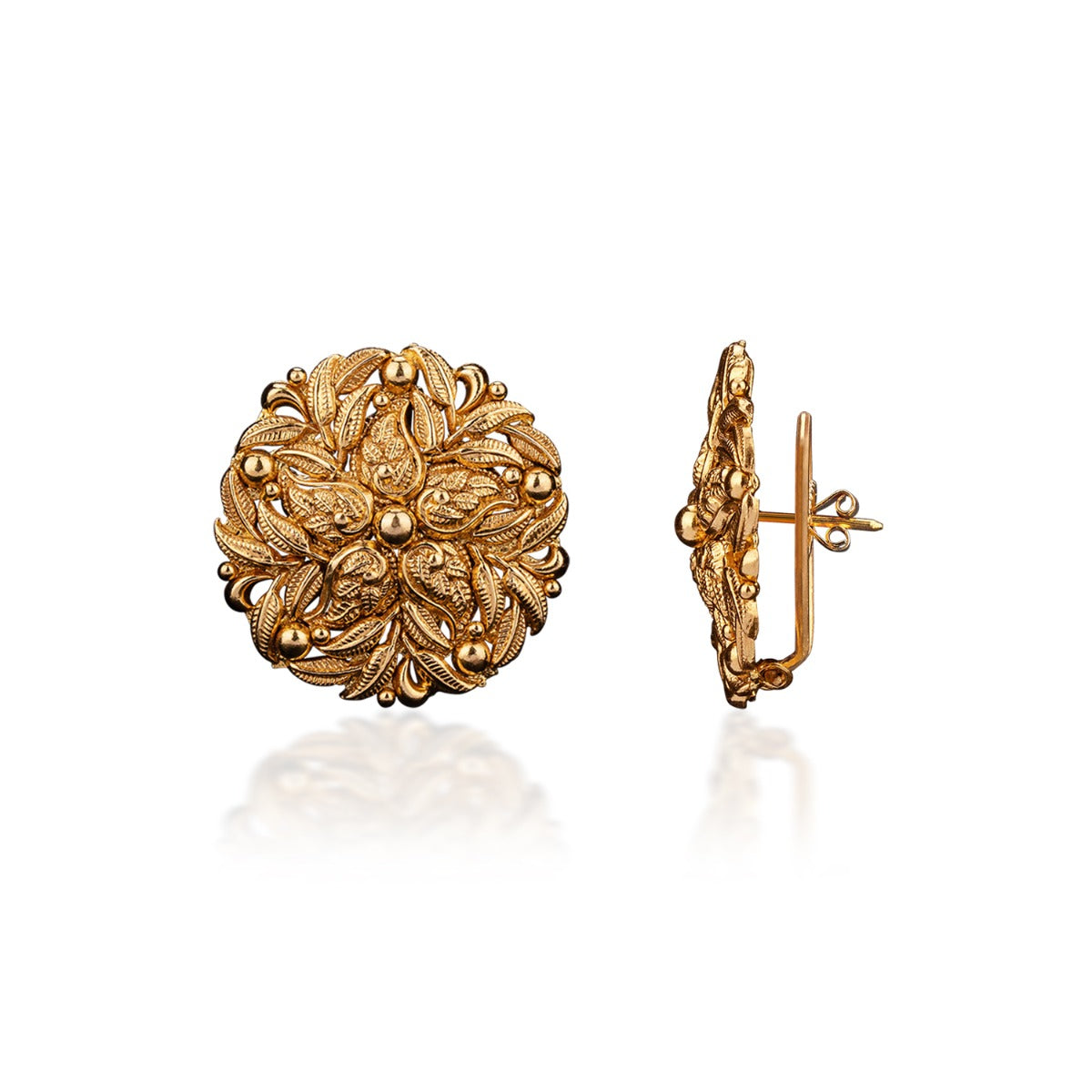 Solitude Floral Gold Earrings