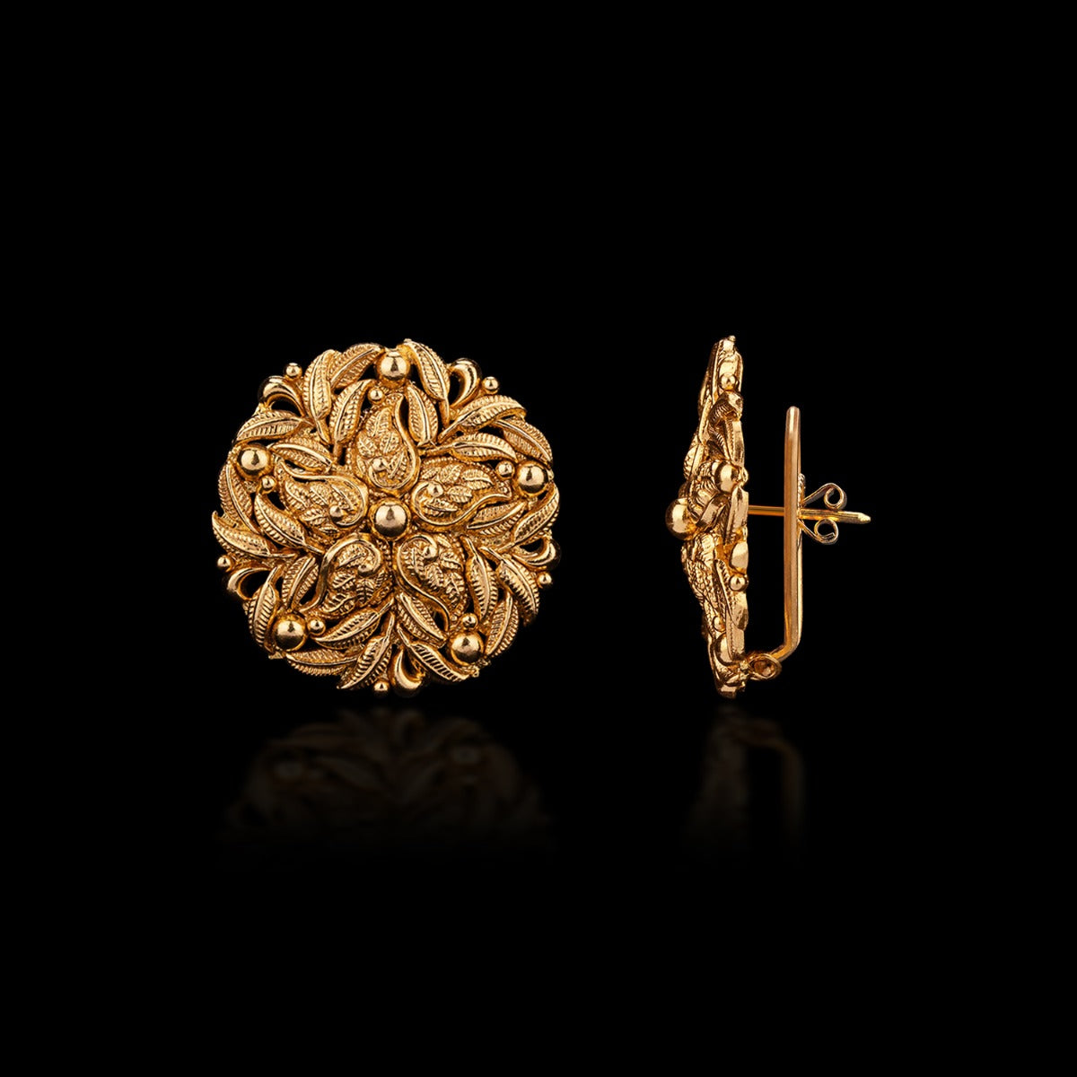 Solitude Floral Gold Earrings