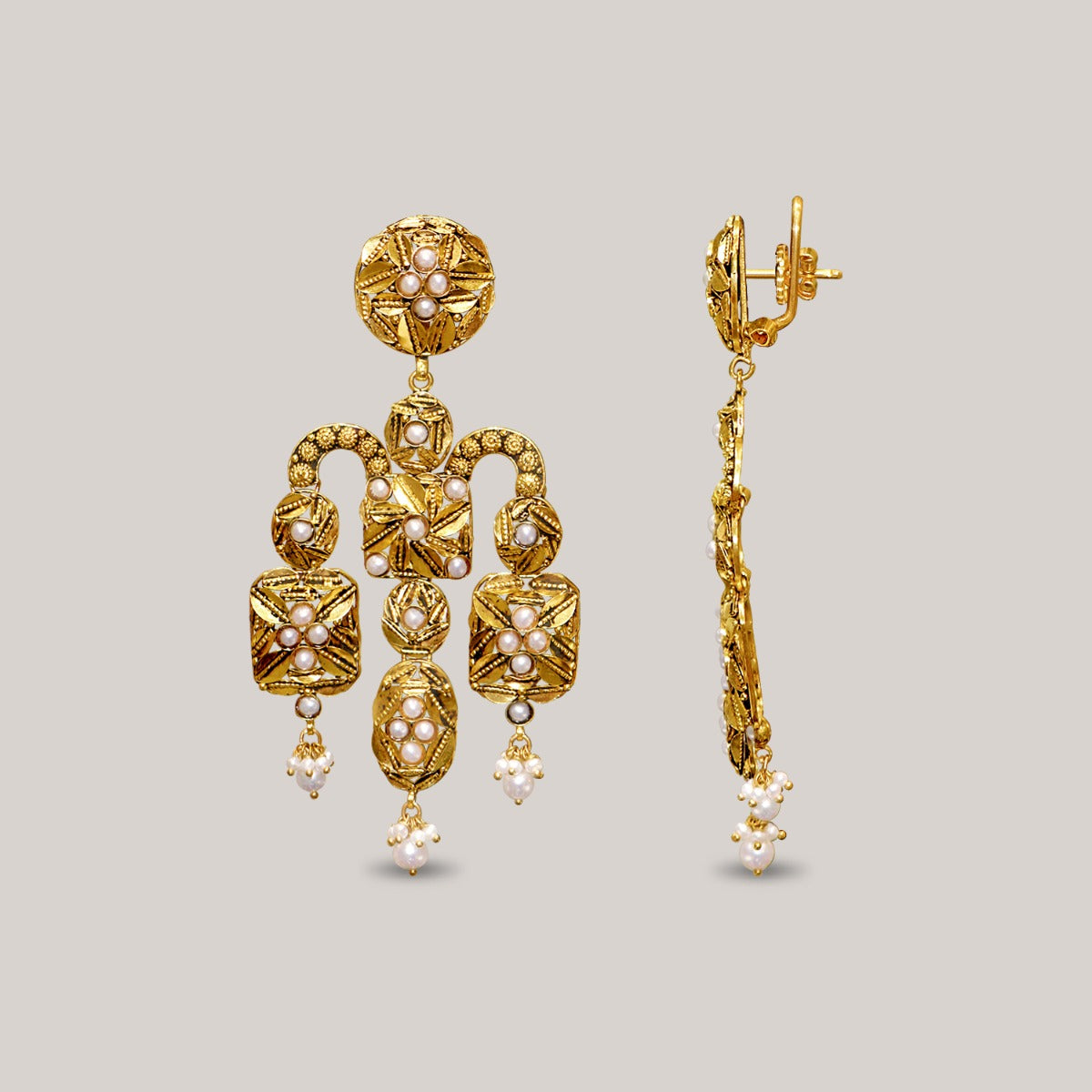 Starlight Drops Gold Earrings
