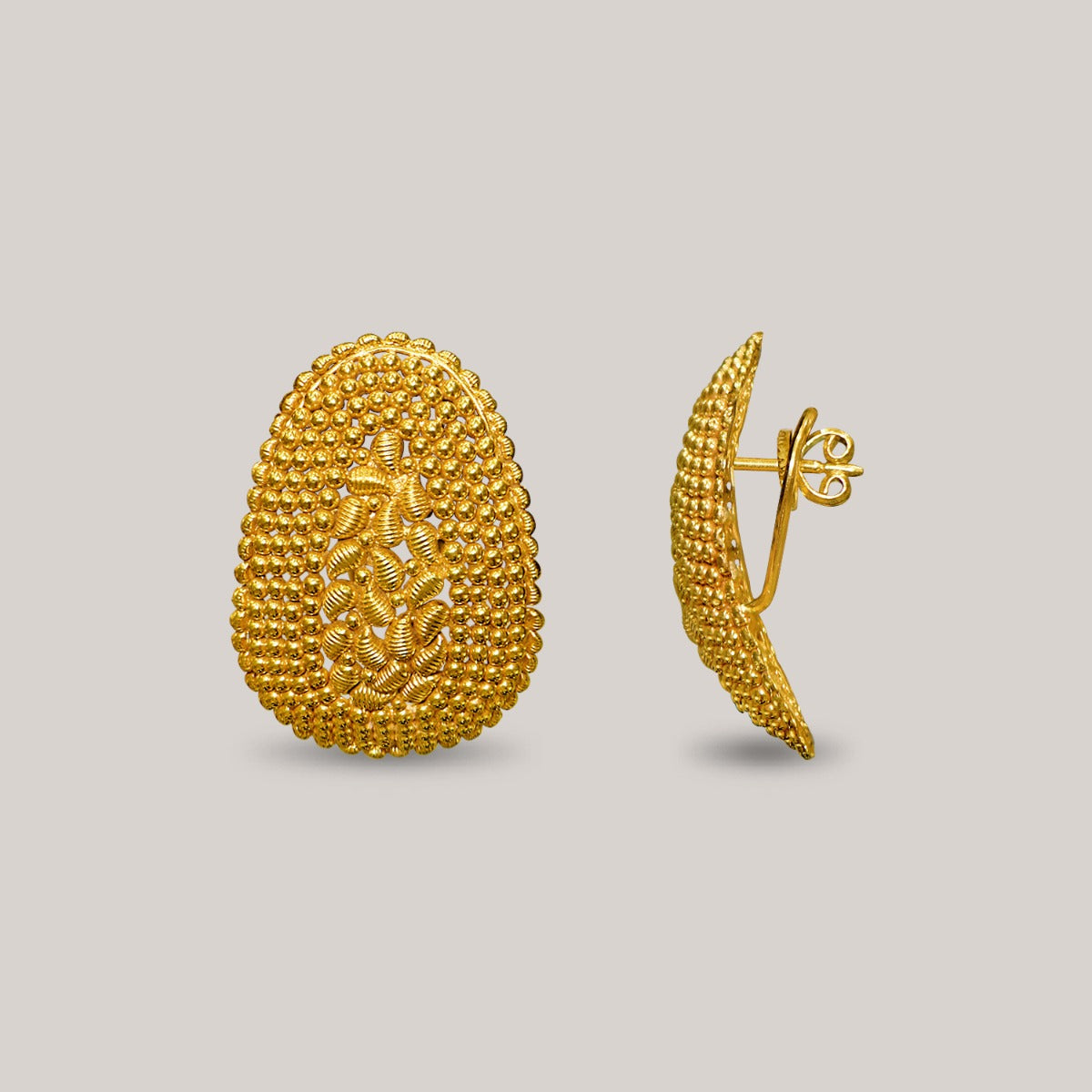Wormy Rose Gold Earrings