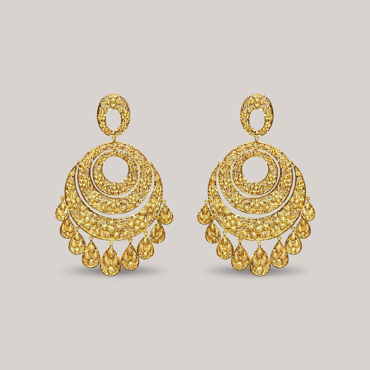 Loops Inside Loops Gold Earrings