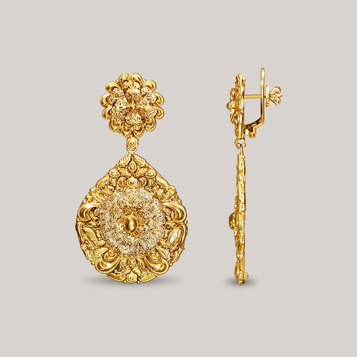Eternal Heart Gold Earrings