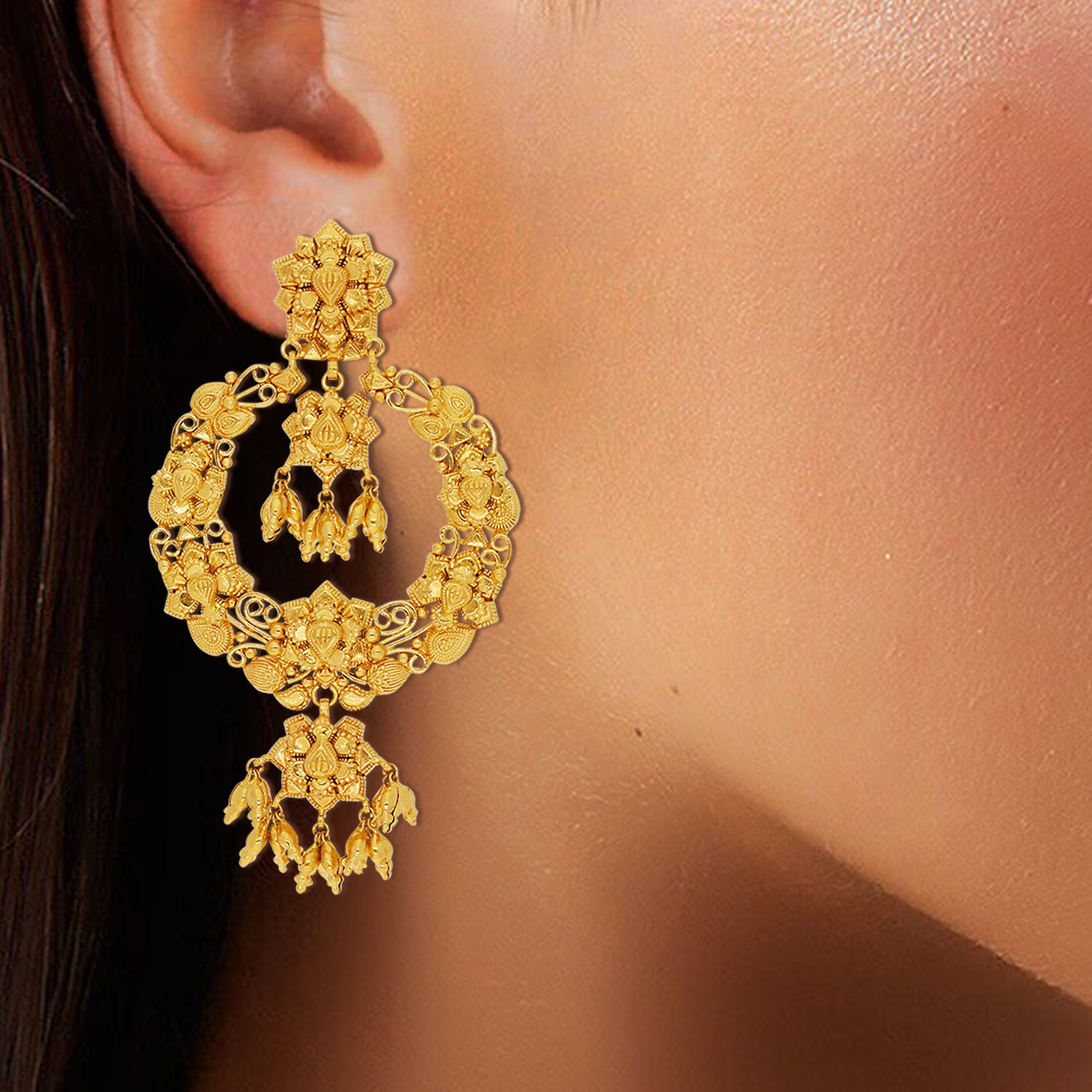 Chanda Gold Earrings