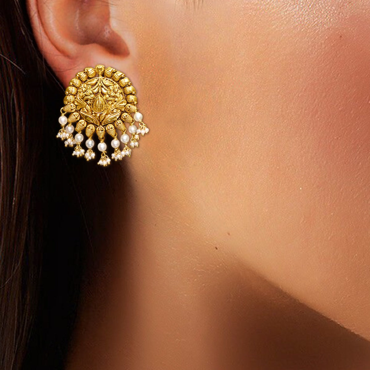 Indian Roots Gold Earrings