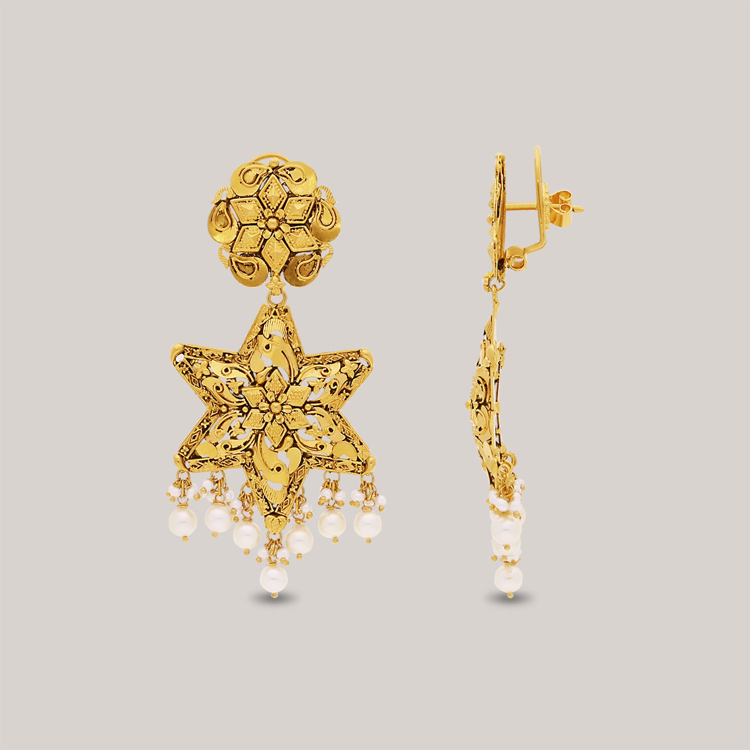 Nakshatra Gold Earrings