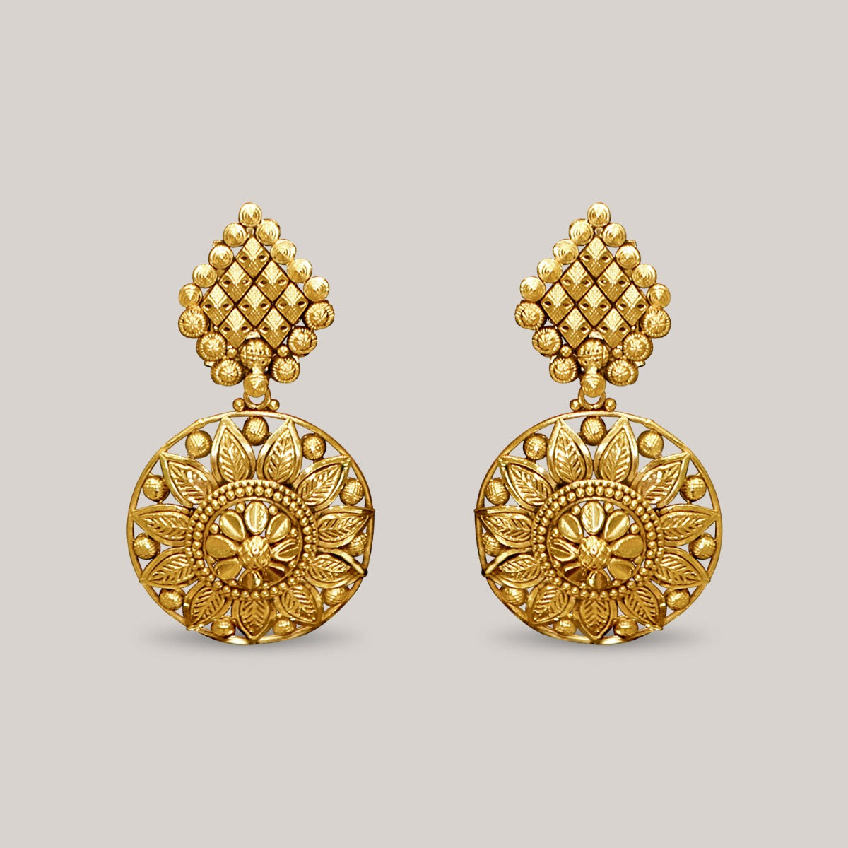 Sunflower Pokey Gold Earrings
