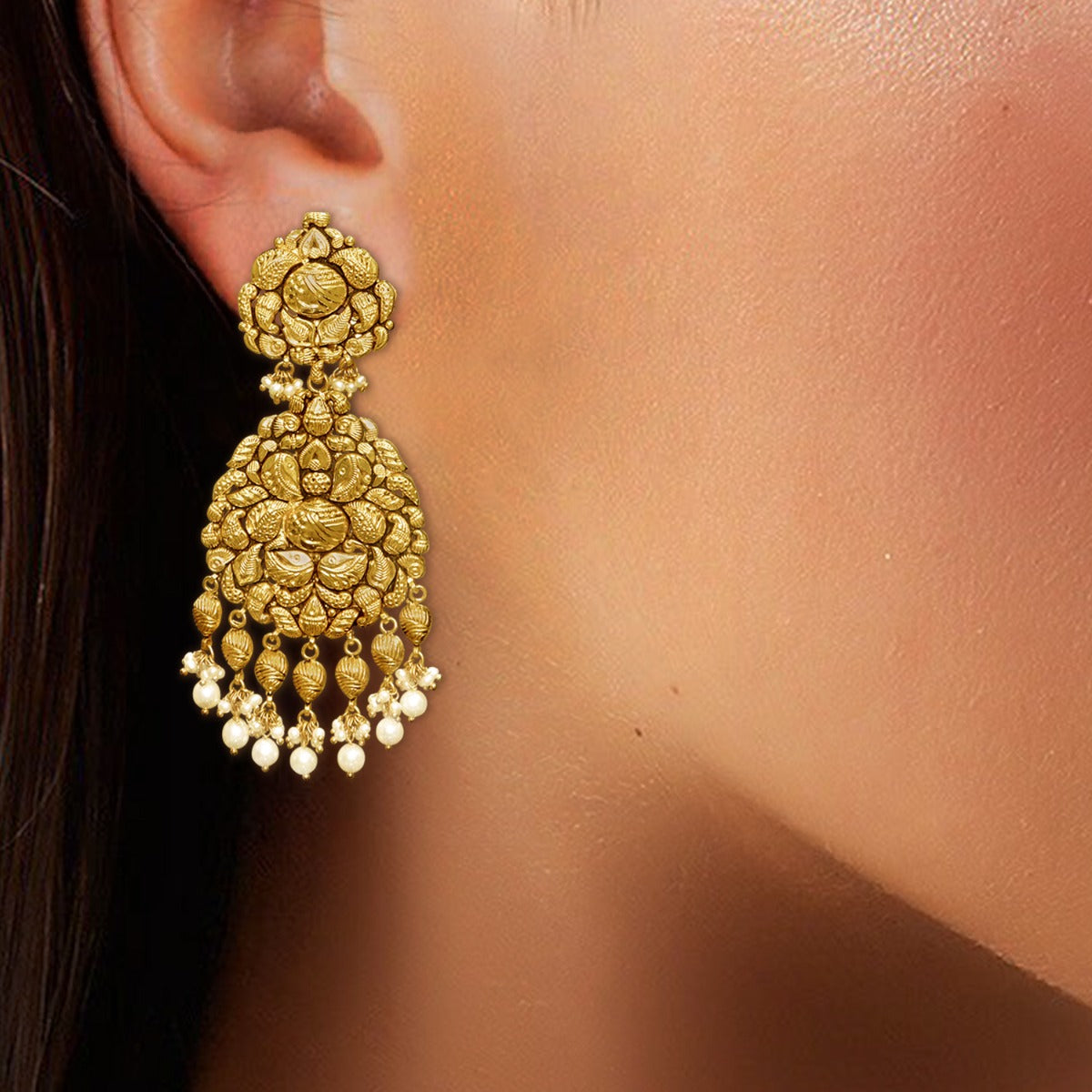 Fish Eyed Gold Danglers