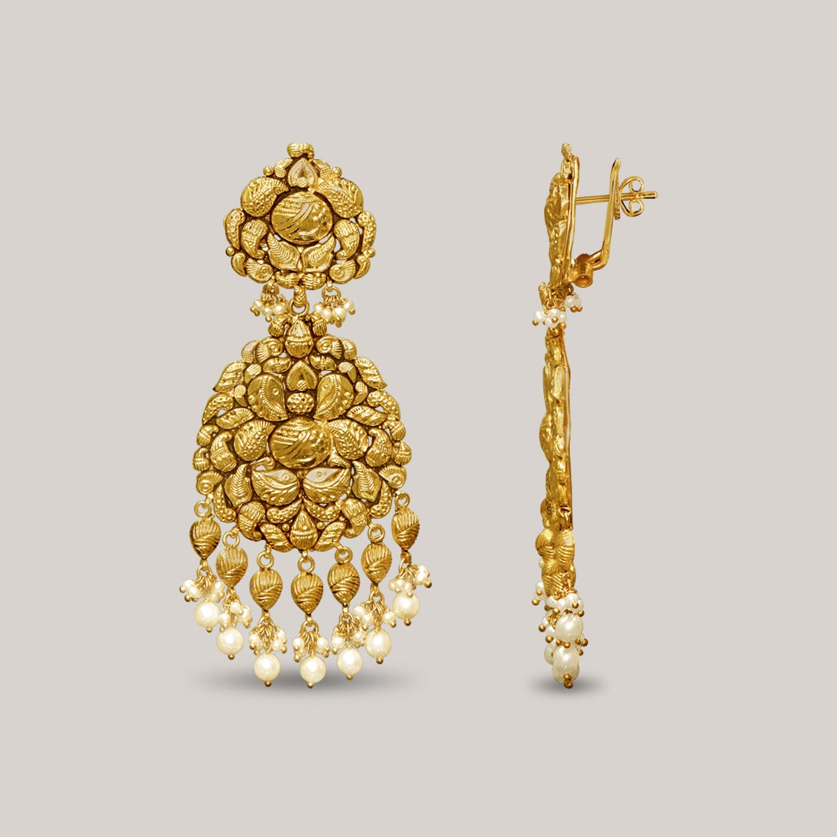 Fish Eyed Gold Danglers