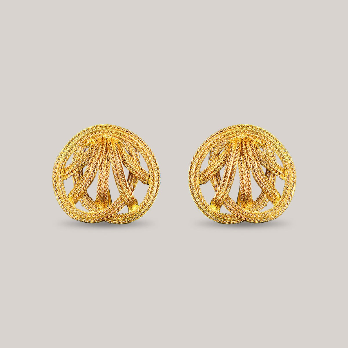Mini Conch Gold Top Earrings