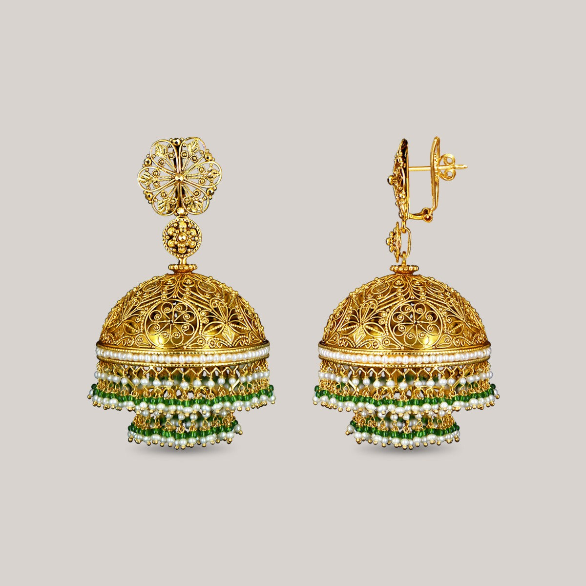 Bridal Oversized Gold Jhumka