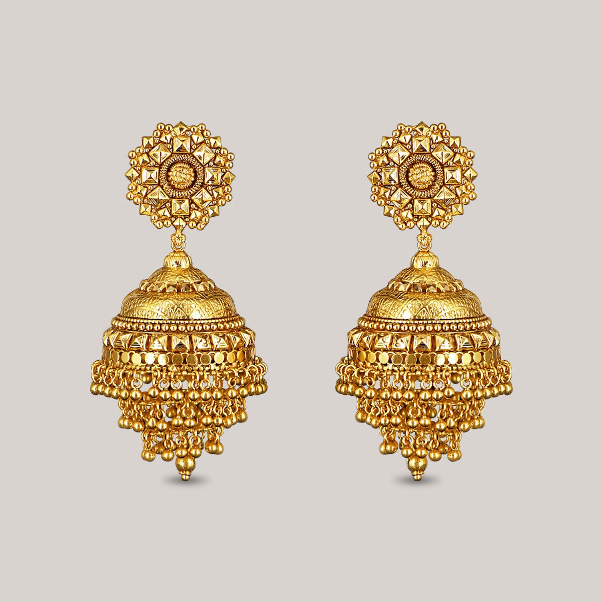 Enchanting Textured Gold Jhumka