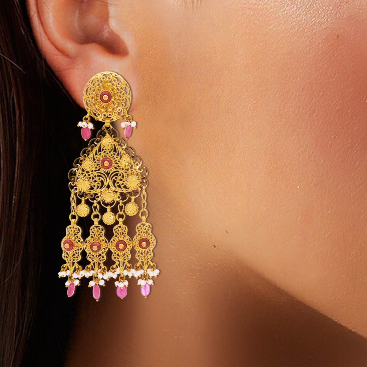 Kainaat Gold Earrings