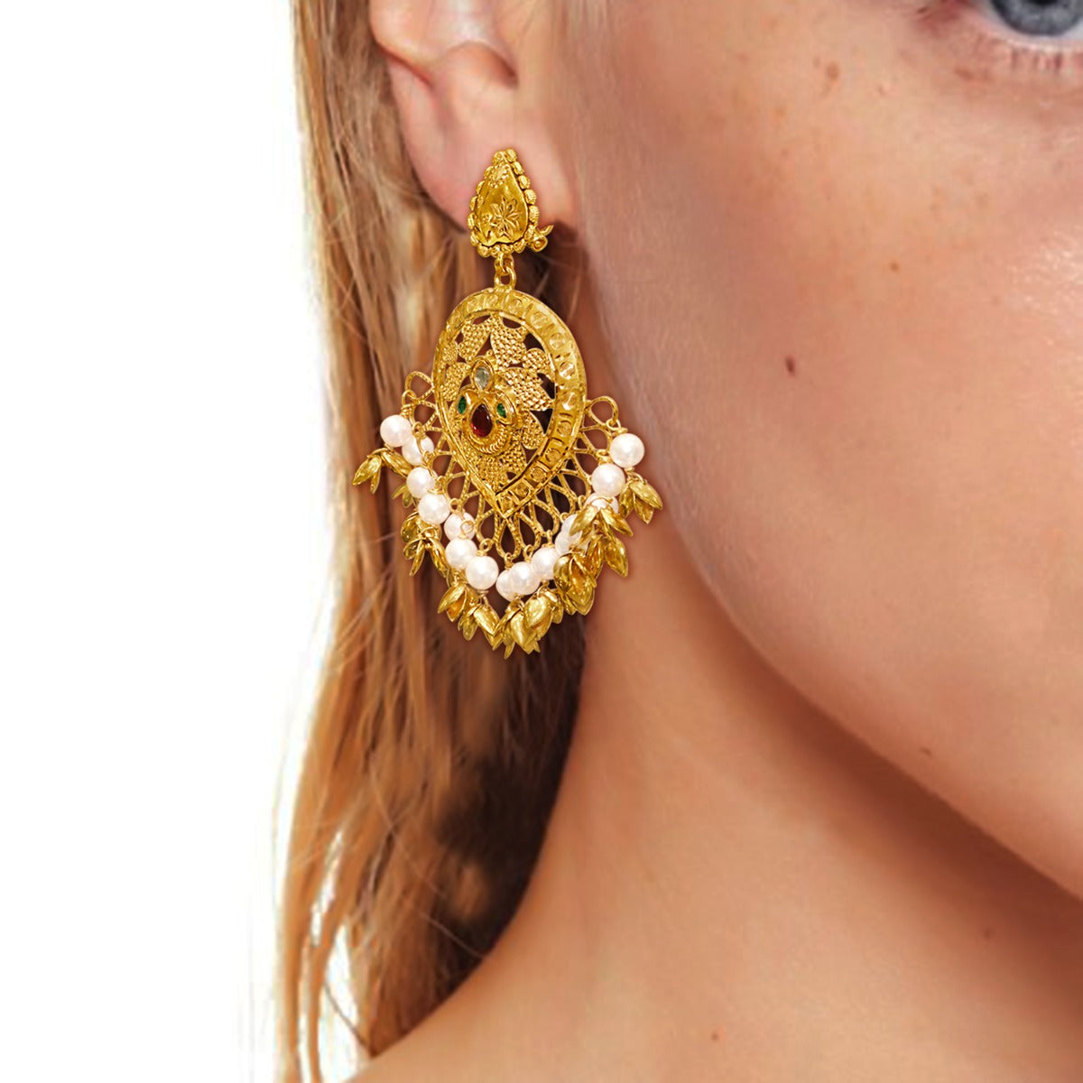 Spellbinding Gold Paisley Earrings