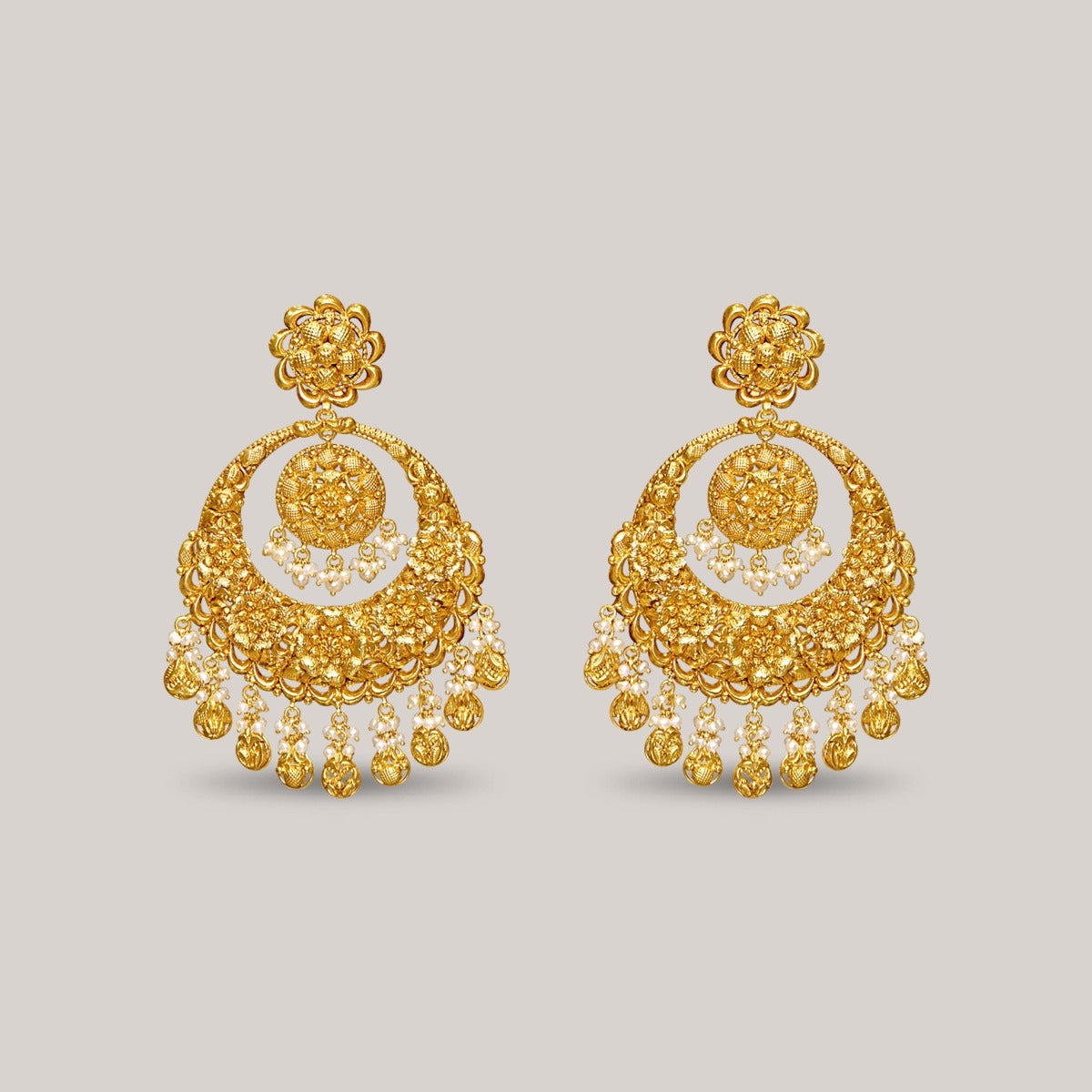 Traditional Rounded Gold Chandbali