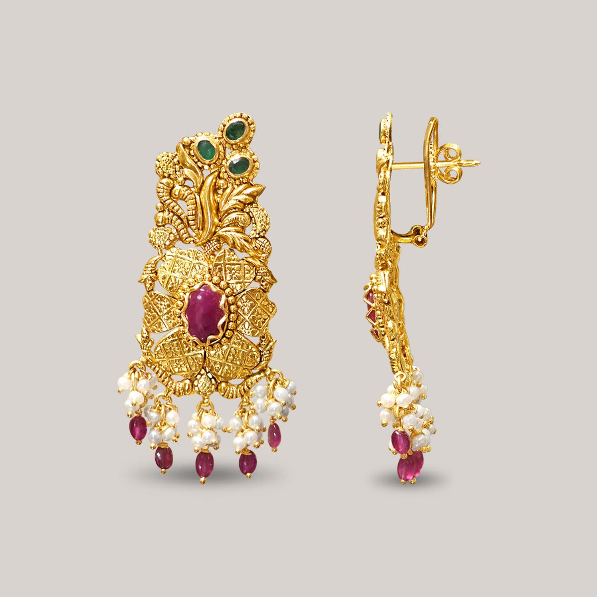 Modest Flower Gold Earrings