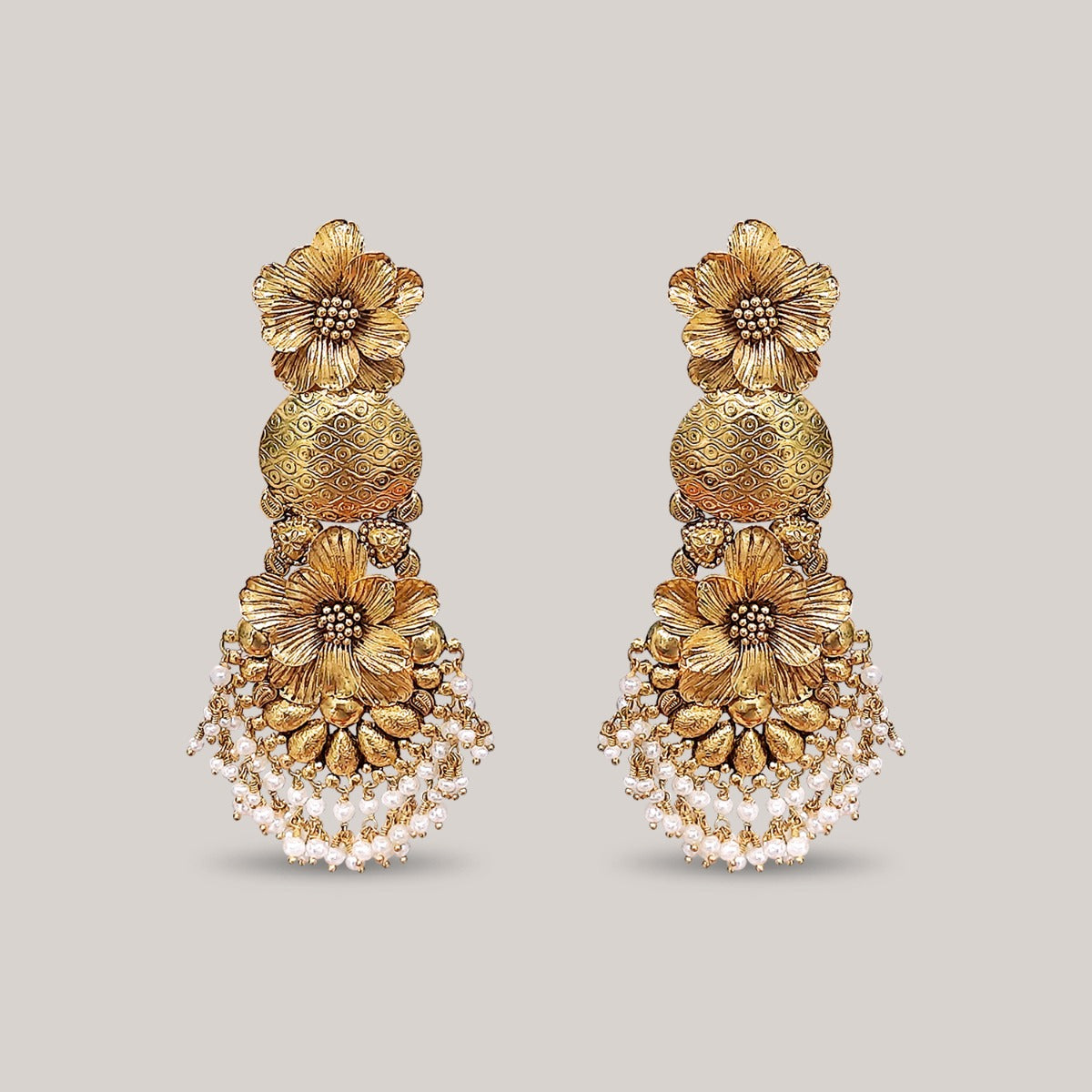 Graceful Floret Gold Earrings
