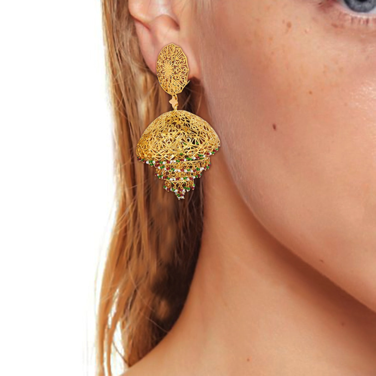 Oversized Double Layered Jhumka