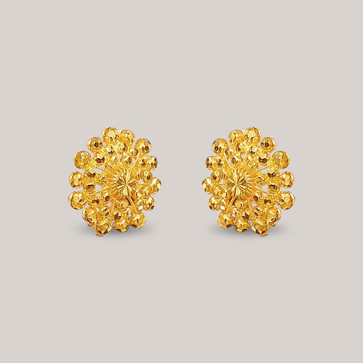 Sunshine Cluster Gold Earrings
