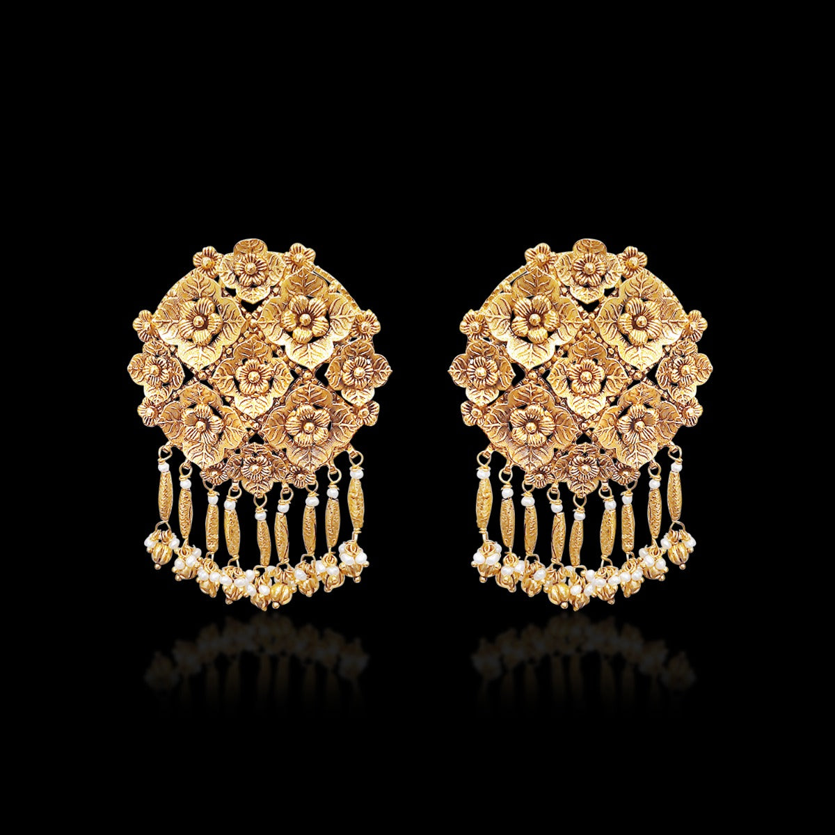 Unstoppable Flowery Gold Earrings