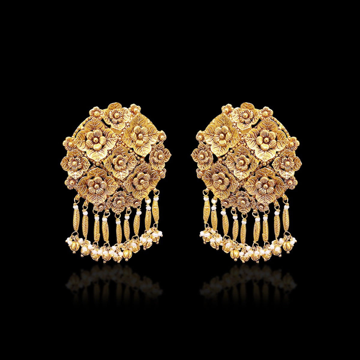 Unstoppable Flowery Gold Earrings