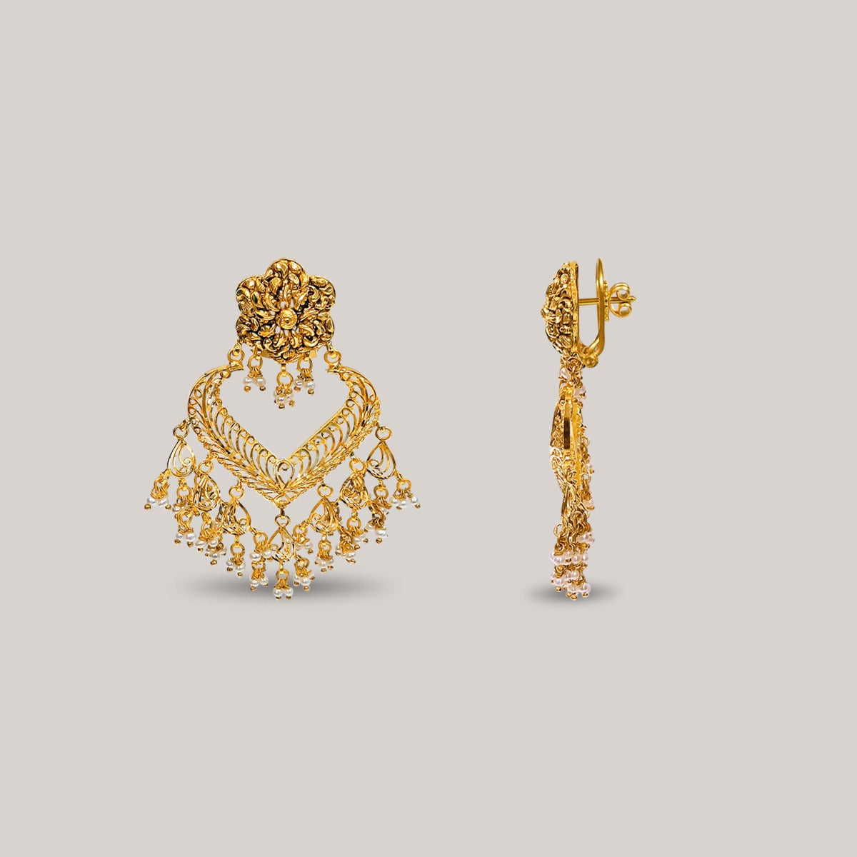Floret Tales Gold Earrings
