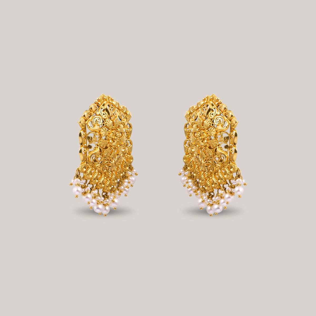 Swivel Mesh Gold Earrings