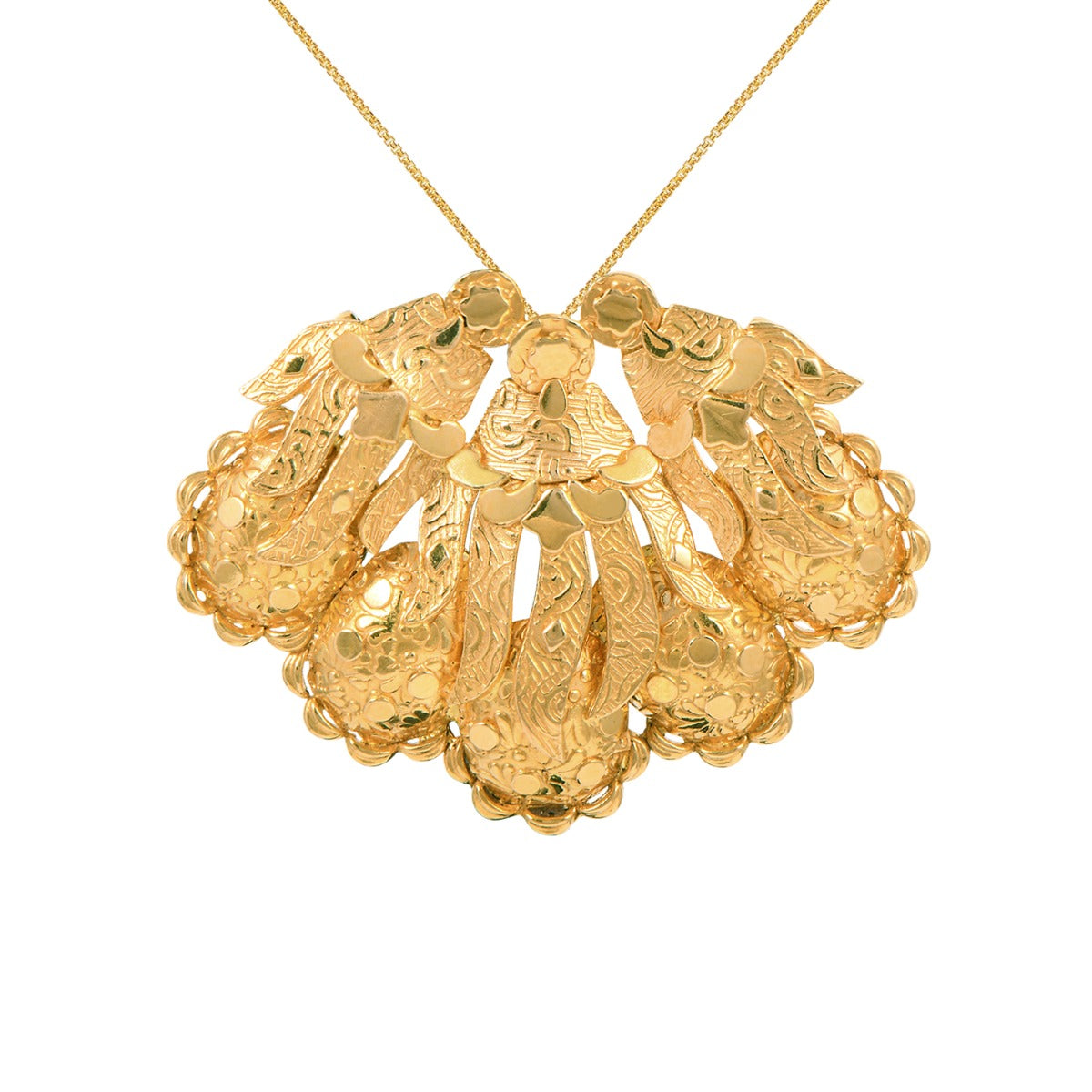 Beehive Gold Pendant