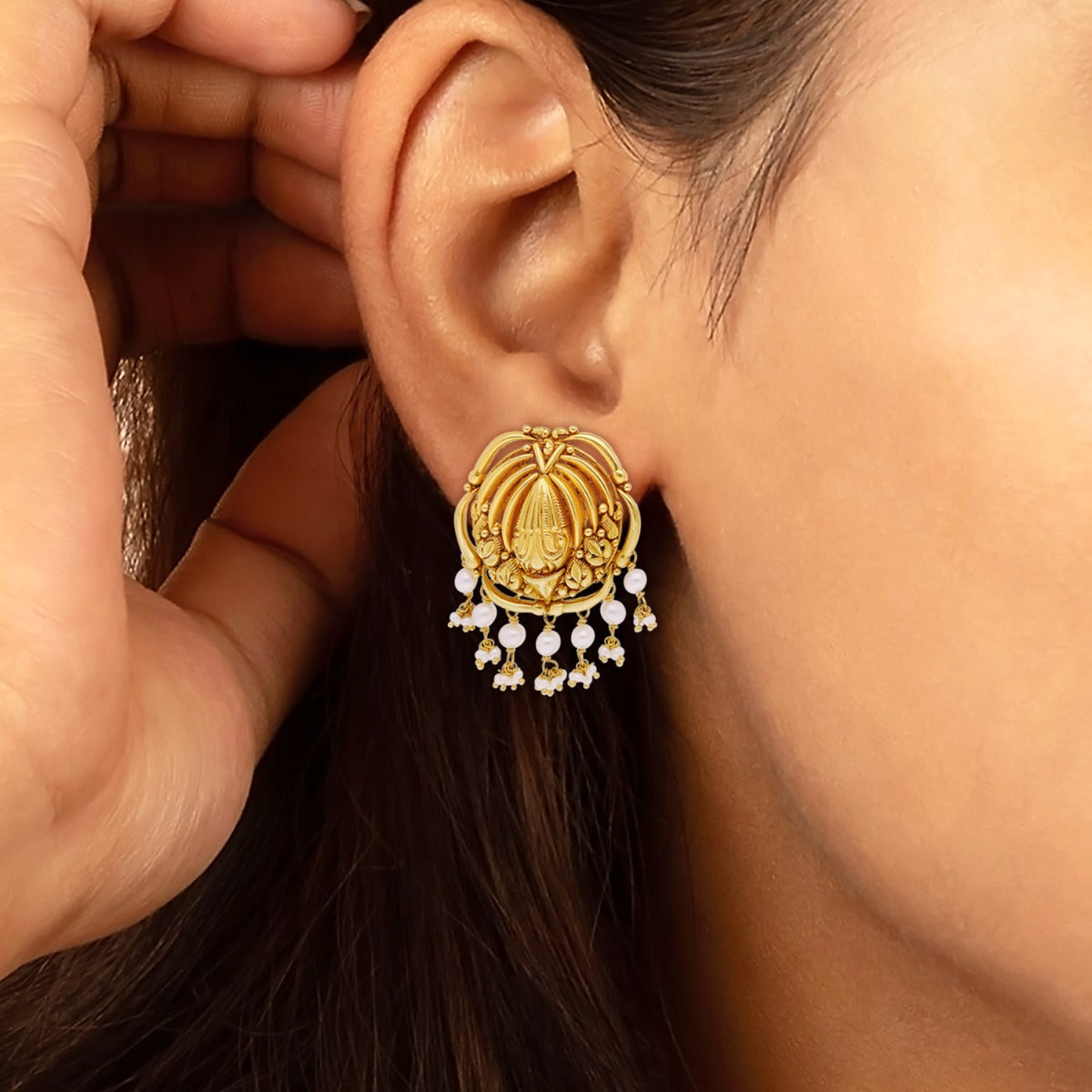 Beetle Gold Earrings