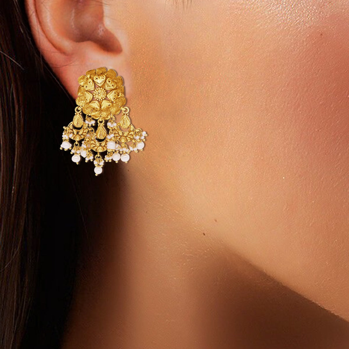 Glitteraty Gold Necklace Set
