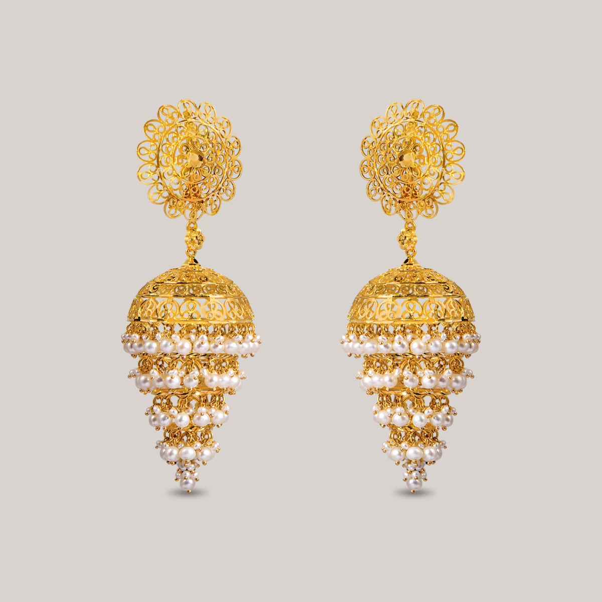 Zeenaha Gold Jhumka