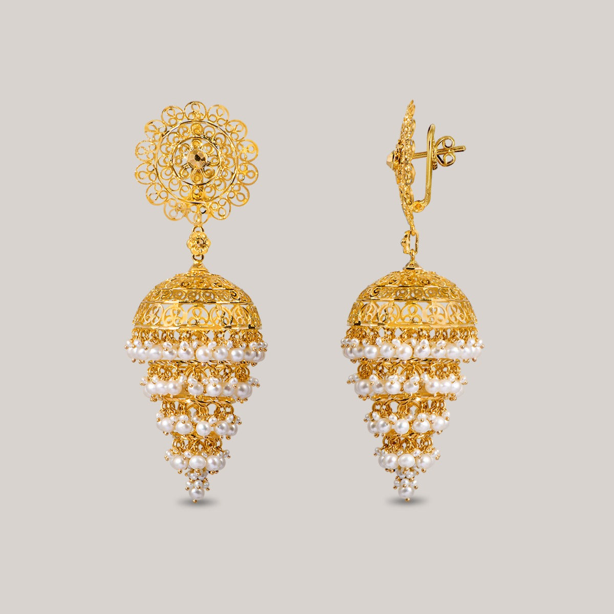 Zeenaha Gold Jhumka