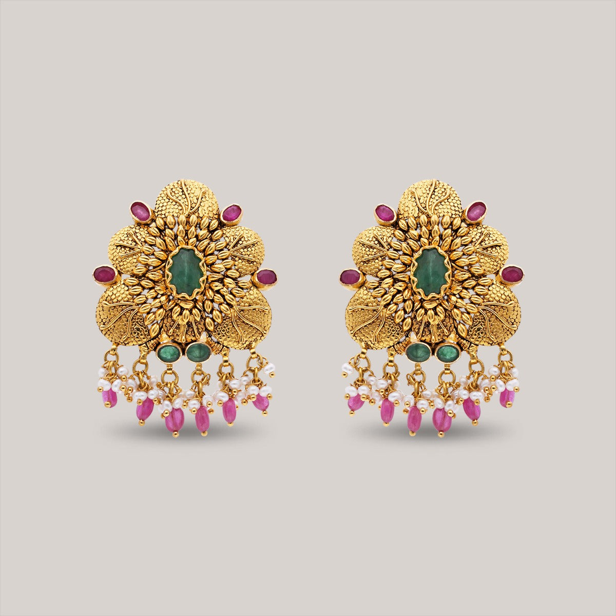 Bright Bloomy Gold Earrings