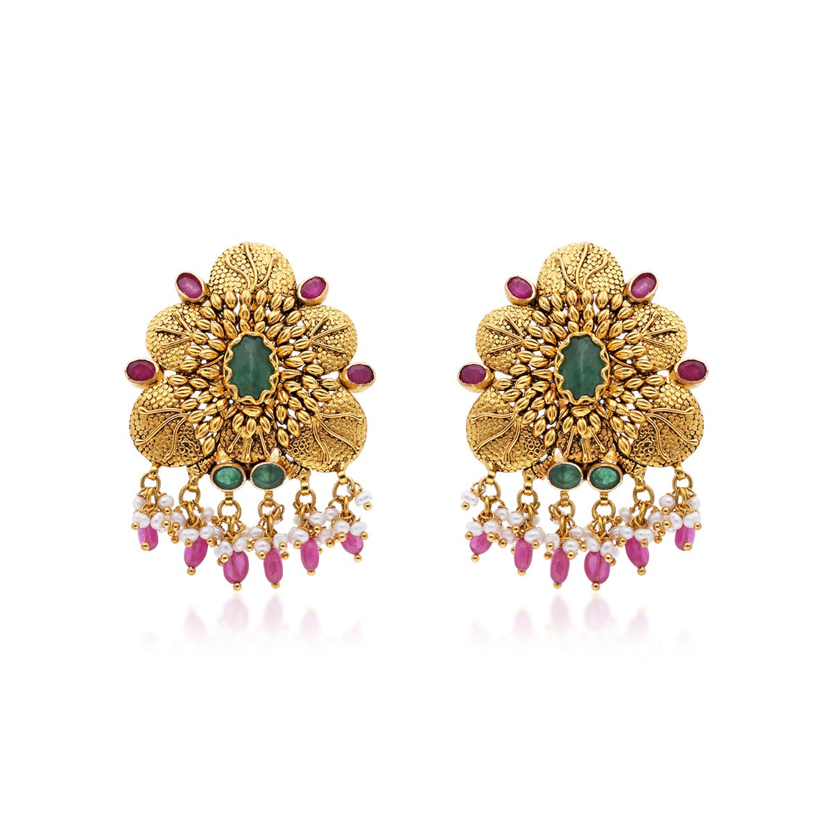 Bright Bloomy Gold Earrings