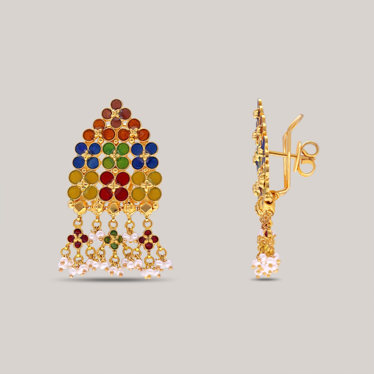 Arcoiris Gold Stud Earrings