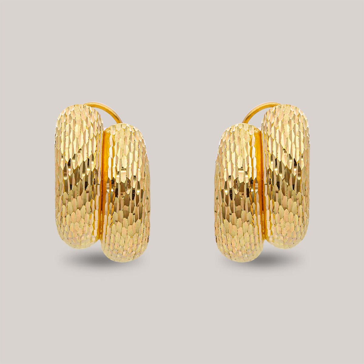 Squishy Abstract Gold Earrings