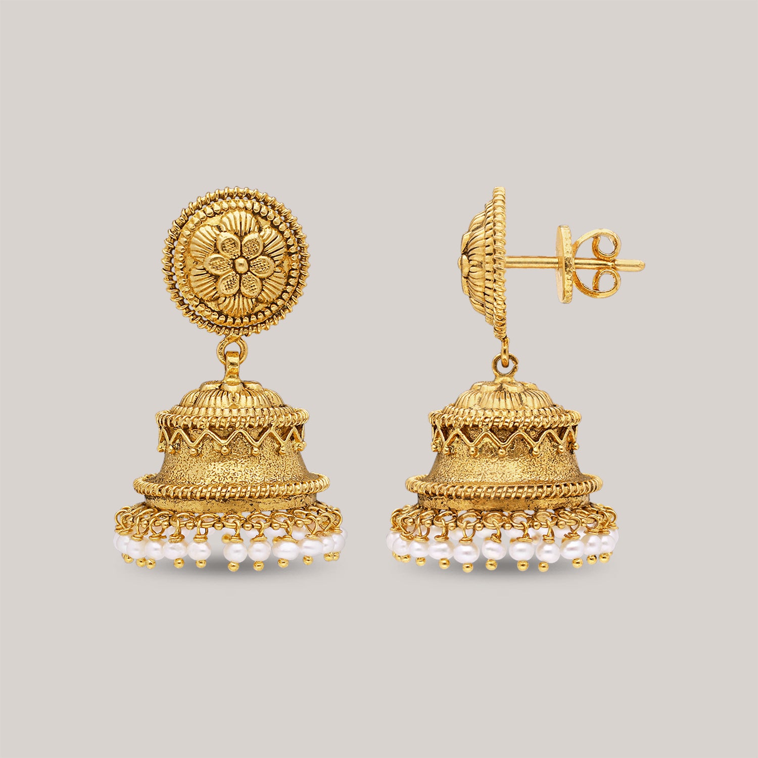 Enchanting Ember Gold Jhumka