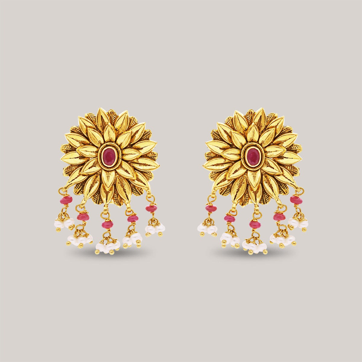 Kerria Fleur Gold Earrings