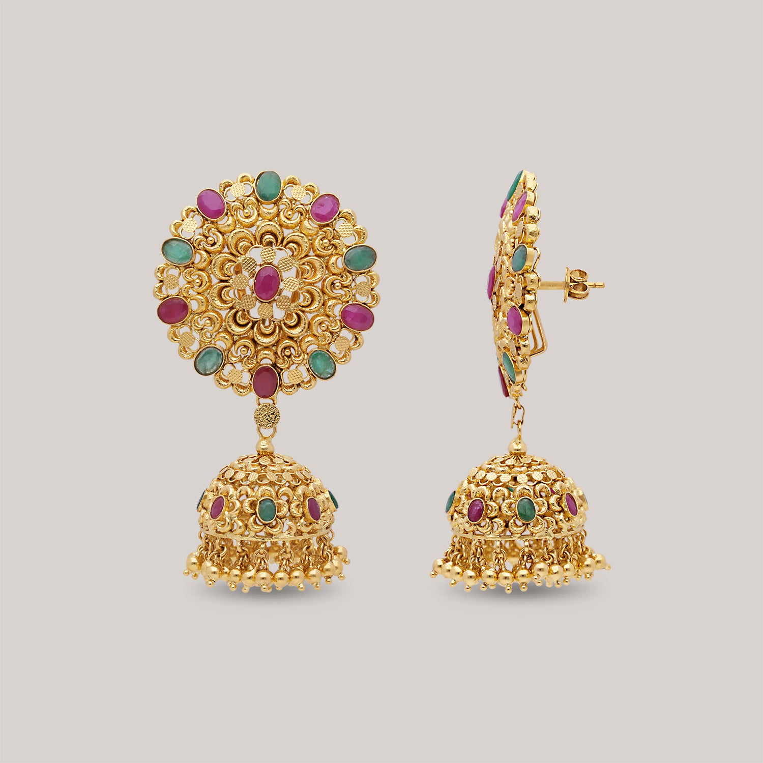 Hrishita Gold Jhumka