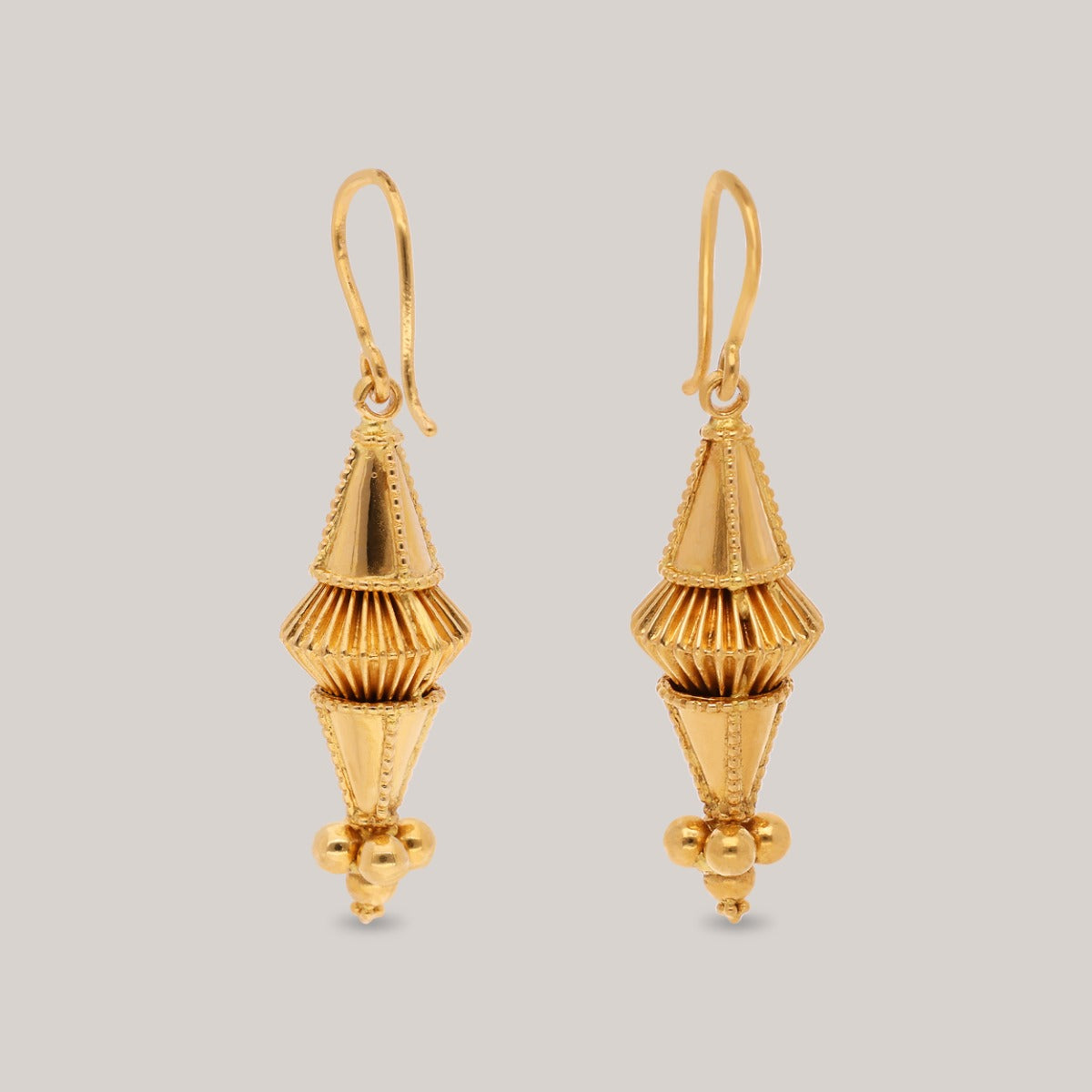 Pellet Gold Earrings