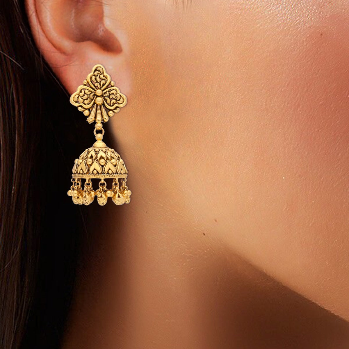 Ibriz Gold Jhumka