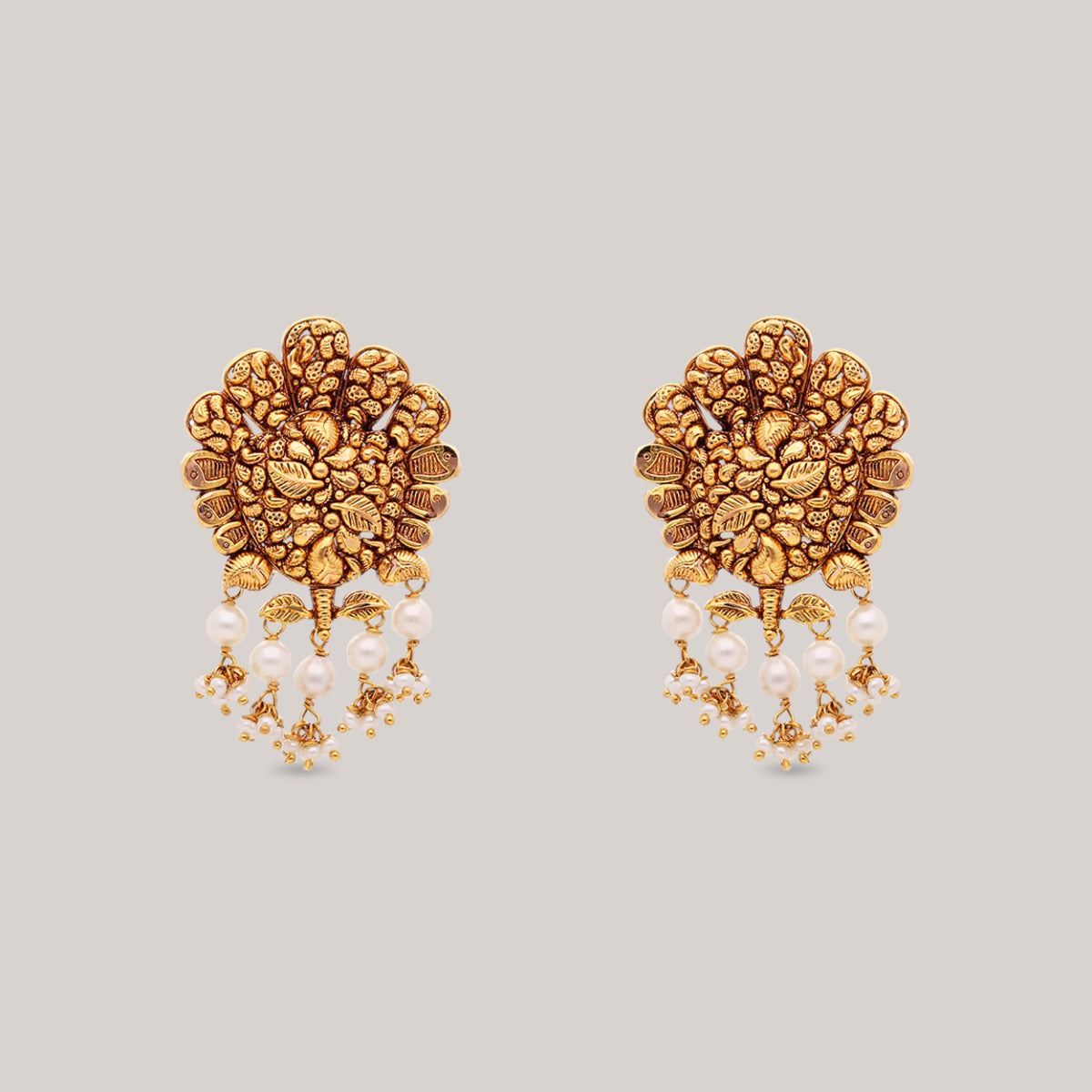 Heirloom Floral Gold Earrings