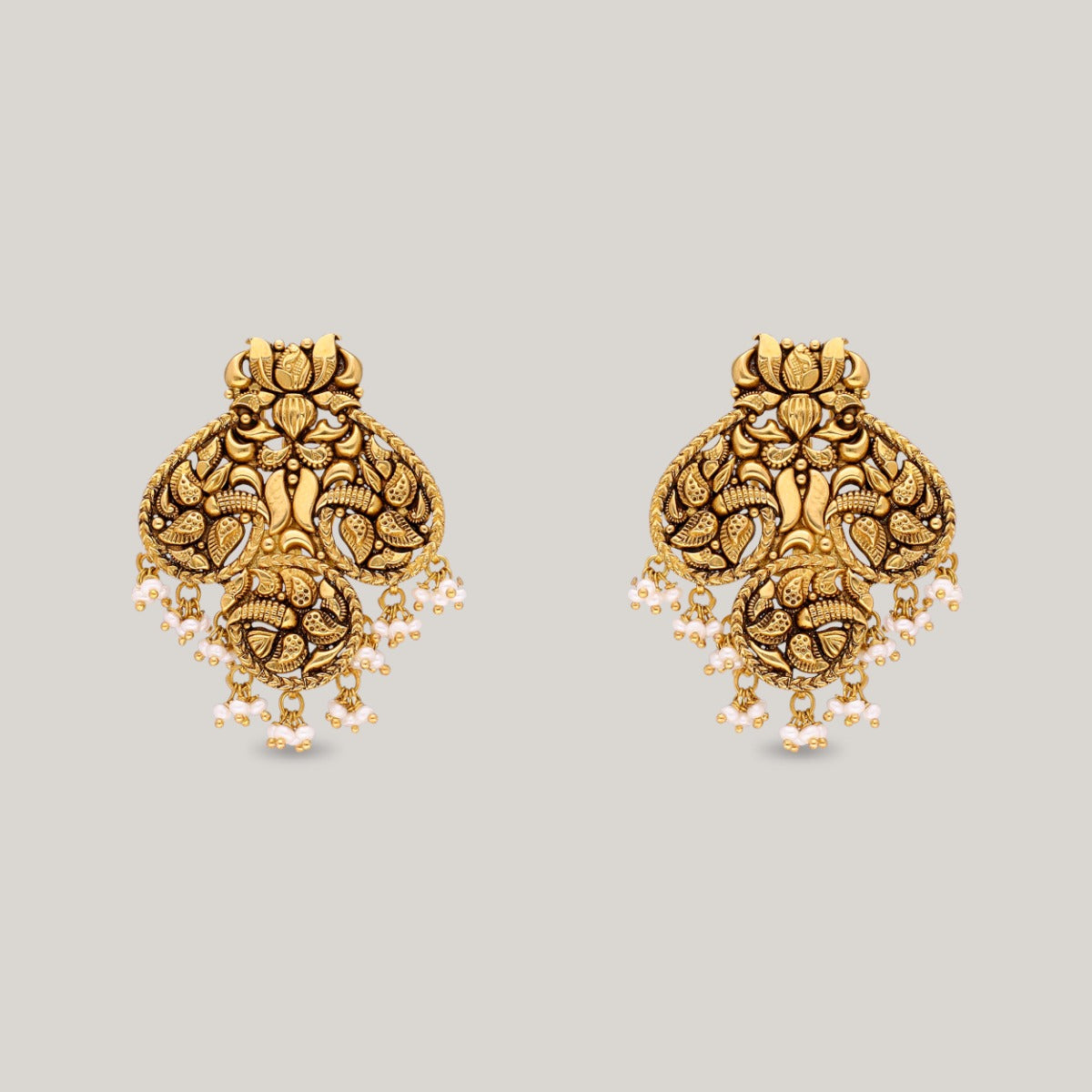 Floral Elegance Gold Choker Set